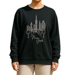 Jane & Delancey New York Graphic Sweatshirt Black